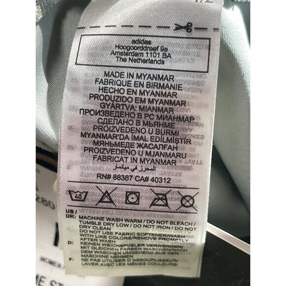 Adidas Training Leggings Womens Medium High Rise 7/8 Training Leggings Green Wit - Picture 9 of 10